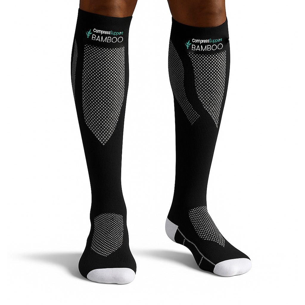 Premium Bamboo Compression Socks with Grip