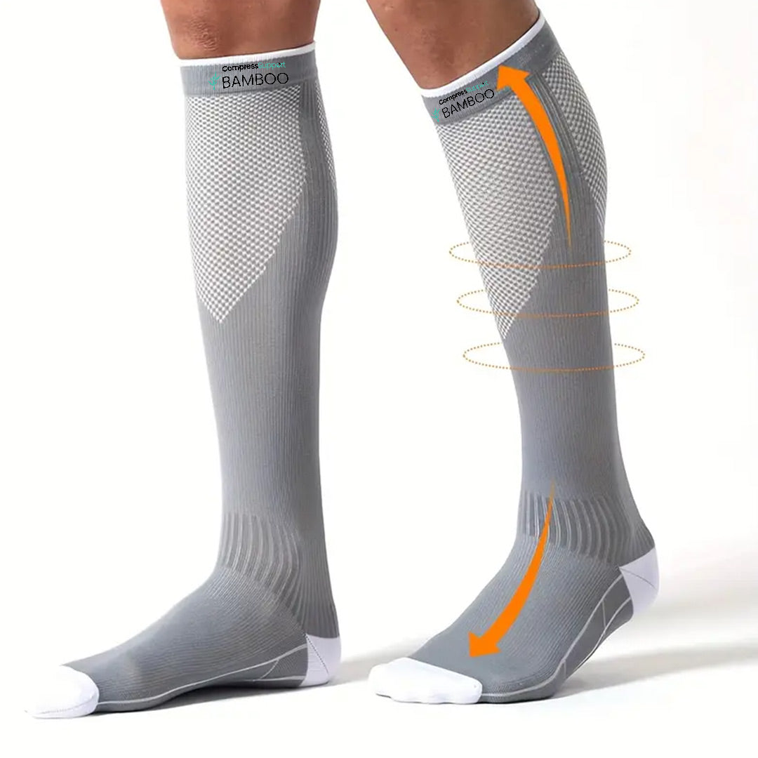 Premium Bamboo Compression Socks with Grip