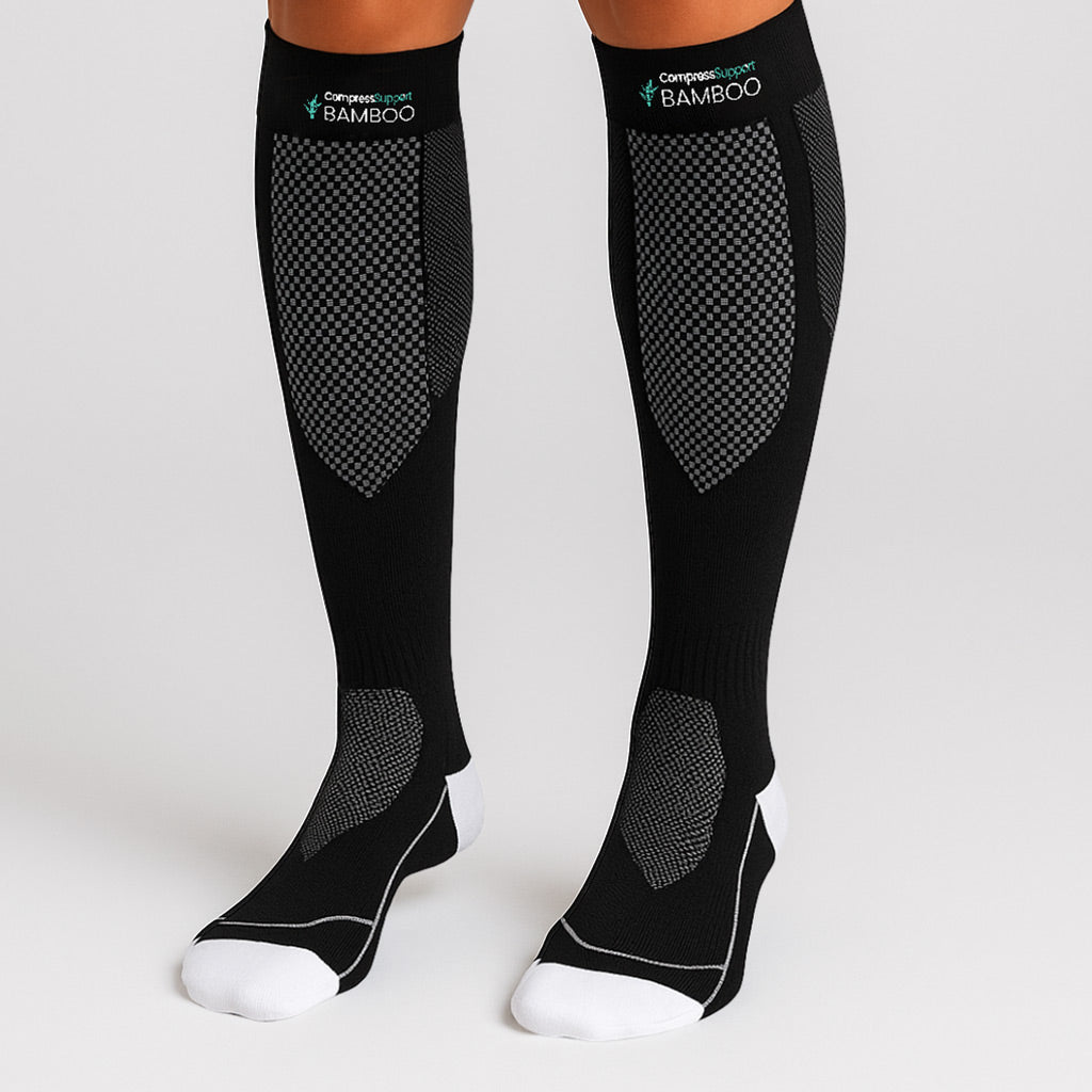 Premium Bamboo Compression Socks with Grip